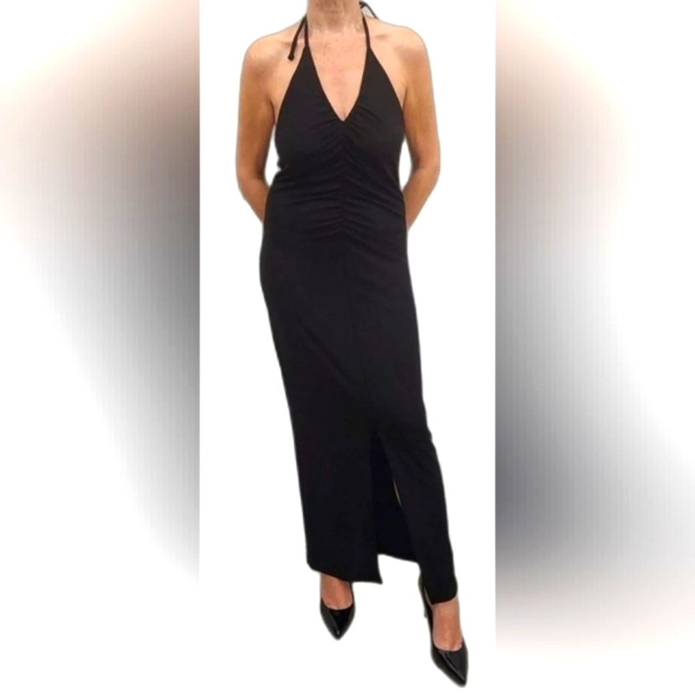 Paula Echevarría for Primark Women's NWOT Maxi Black Silver Lurex Dress. Size S